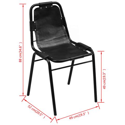 Lusso Casadino -  Sedie Da Pranzo Nere In Vera Pelle - Foto 5