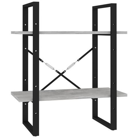 Lusso Casadino -  Libreria 2 Ripiani Grigio Cemento 60x30x70 Cm Legno Multistrato - Foto 1