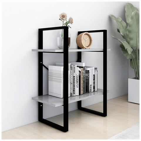 Lusso Casadino -  Libreria 2 Ripiani Grigio Cemento 60x30x70 Cm Legno Multistrato - Foto 2