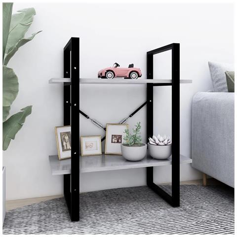 Lusso Casadino -  Libreria 2 Ripiani Grigio Cemento 60x30x70 Cm Legno Multistrato - Foto 8