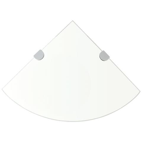 Lusso Casadino -  Scaffali Angolari 2 Pz Supporti Cromati E Vetro 35x35 Cm - Foto 1