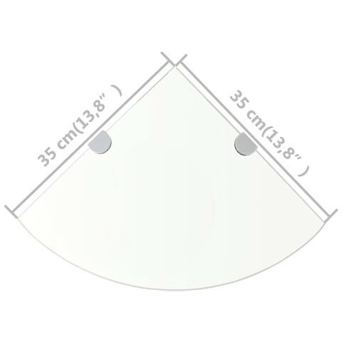 Lusso Casadino -  Scaffali Angolari 2 Pz Supporti Cromati E Vetro 35x35 Cm - Foto 7