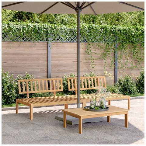 Lusso Casadino -  Divani Centrali Da Giardino Pallet 2pz Legno Massello Di Acacia - Foto 7