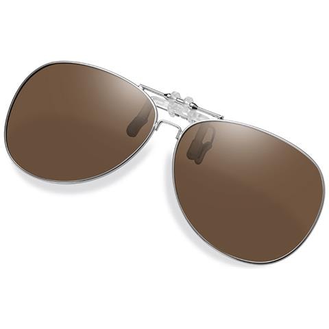 Occhiali Da Sole Clip-on - Occhiali Polarizzati Per La Guida Brown - Foto 3