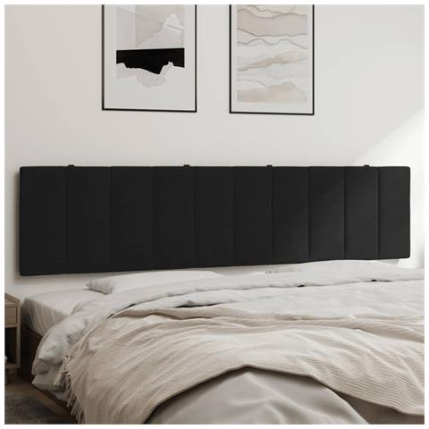 Cuscino Testiera Nero 200 cm in Velluto - Foto 2