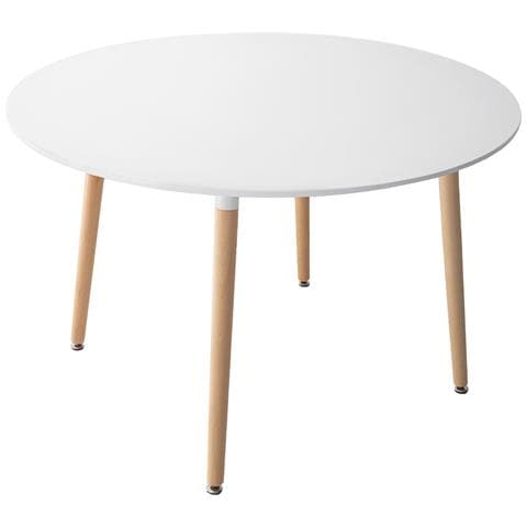 Tavolo Rotondo 120cm Bianco Martha - Foto 1