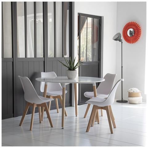 Tavolo Rotondo 120cm Bianco Martha - Foto 4