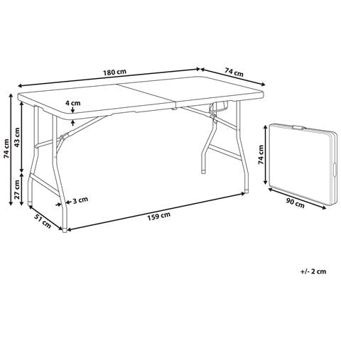 Tavolo Da Pranzo Per 6 Persone Cugnoli 180 Cm 74 Cm Bianco - Foto 7