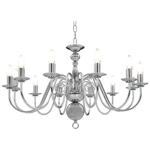 Lusso Casadino - Lampadario Argento 12 Lampadine Attacco E14 - Foto 2