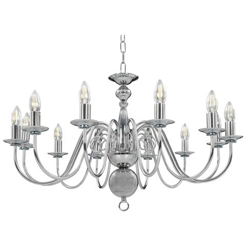 Lusso Casadino - Lampadario Argento 12 Lampadine Attacco E14 - Foto 1