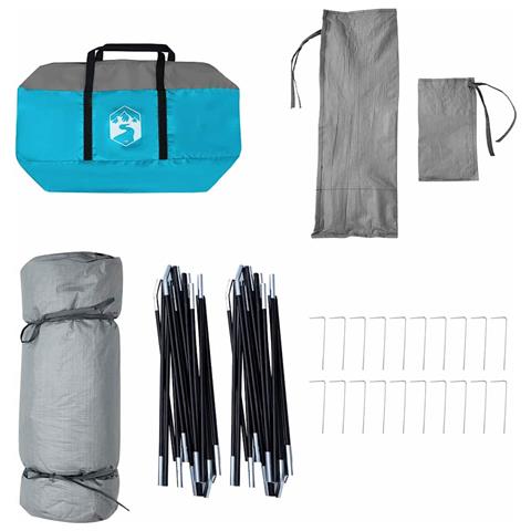 Tenda Familiare Interna Blu 520 x 520 x 190 cm - Foto 9