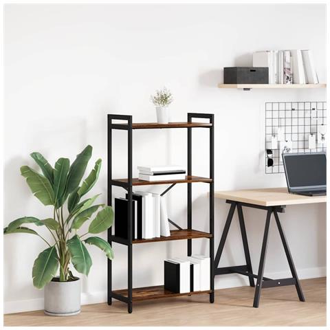 Libreria Rovere fumo 60 x 30 x 118 cm Legno multistrato - Foto 2