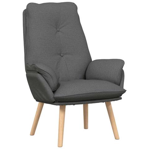 Sedia rilassante Grigio scuro 69 x 74 x 93 cm Tessuto - Foto 1