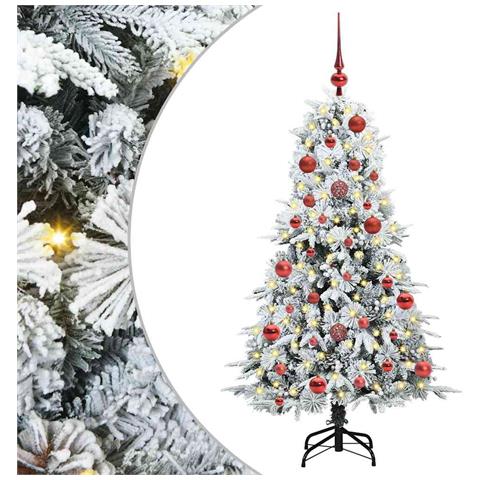 Albero di Natale Artificiale con Rami Pieghevoli Bianco 150 cm - Foto 1