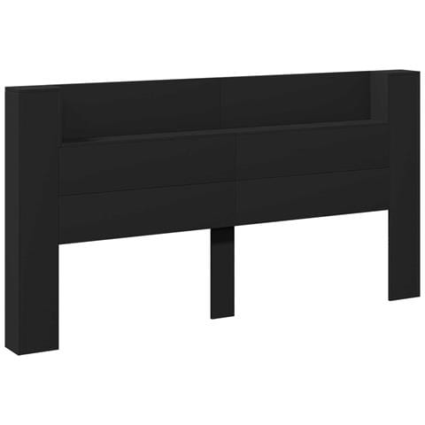 Testiera Nero 200 x 16,5 x 103,5 cm Legno multistrato - Foto 1
