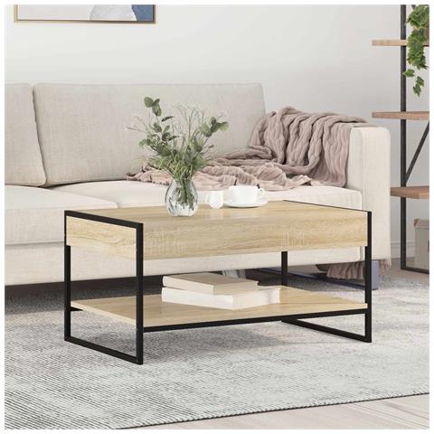 Tavolino da salotto Sonoma 80 x 50 x 40 cm Legno multistrato - Foto 2