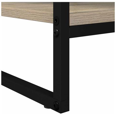 Tavolino da salotto Sonoma 80 x 50 x 40 cm Legno multistrato - Foto 9