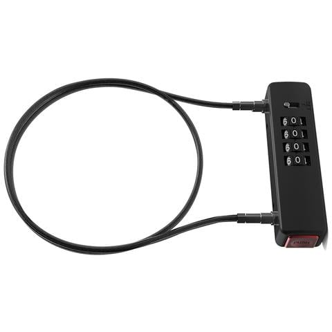 Lucchetto A Cavo In Acciaio Con Combinazione Resettabile Per Bici, Caschi E Porte Black - Foto 2