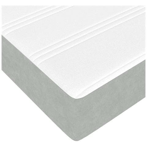 Letto a molle con materasso Grigio chiaro 90 x 210 cm Tessuto - Foto 9