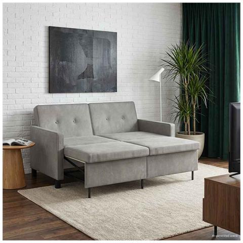 Divano letto Verde chiaro Tessuto - Foto 2