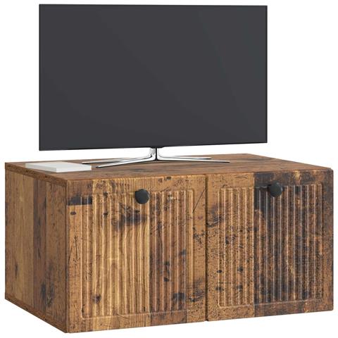 Mobile Porta TV da Muro Legno antico 59,5 x 41 x 30 cm - Foto 2