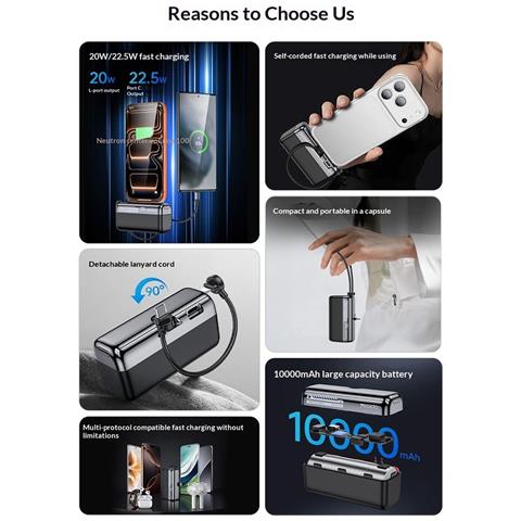 Power Bank - 10000 mAh, 20W - Foto 2