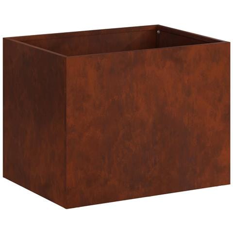 Vaso da giardino Ruggine 40 x 30 x 30 cm Acciaio Corten - Foto 1