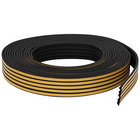 Nastro adesivo per finestre Nero 9 x 6 mm 100 m Schiuma EPDM - Foto 2
