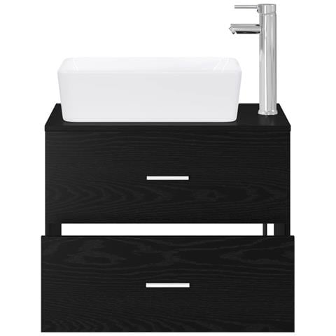 Set di mobili per il bagno Rovere Nero Legno ingegnerizzato - Foto 10