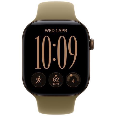 Watch Series 12 GPS, cassa 46 mm in alluminio color bronzo scuro con cinturino Sport oliva - S /M - Foto 2