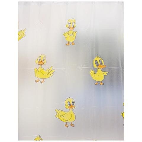 Tenda Doccia 240X200 cm Ducks Giallo Aqua - Foto 1