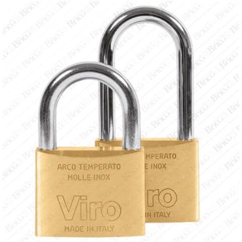 Lucchetto Rettangolare Ad Arco In Ottone 40 Mm Fai Viro - Foto 4