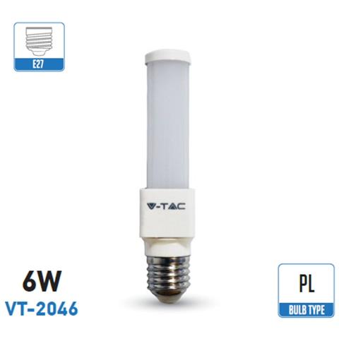 Lampadine Led E27 6w Pl Orientabile Smd Tubolare Tower Luce Calda 3000k Vt-2046 7211 - Foto 1