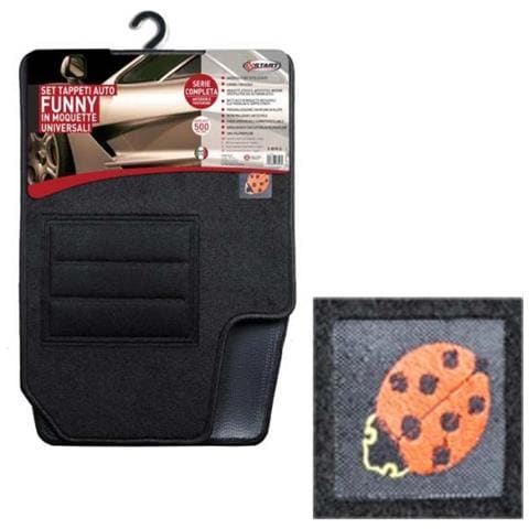 Set Completo Tappeti Per Auto Funny Ricamo Coccinella Rivestimenti Auto - Foto 1