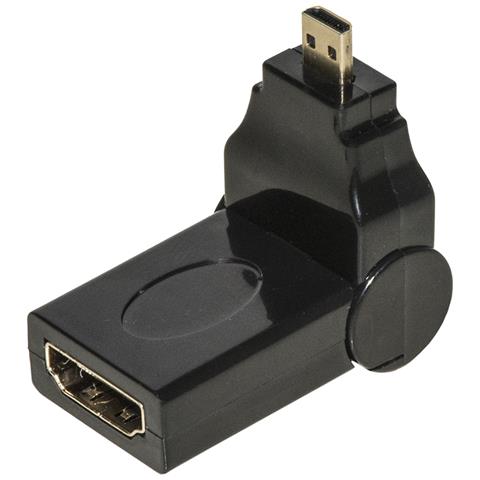 Adattatore Micro Hdmi Maschio - Hdmi Femmina Con Connettore Inclinabile - Foto 1