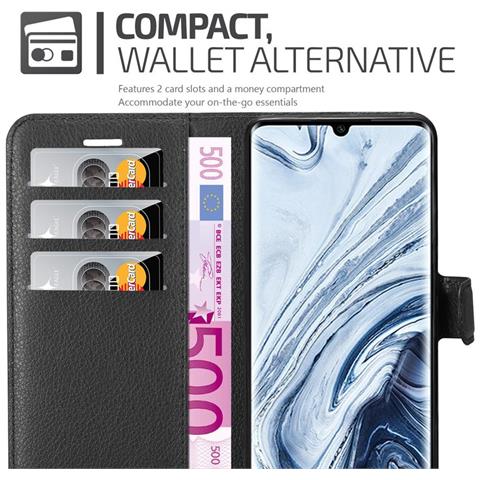 Custodia Compatibile Con Xiaomi Redmi Note 10 In Nero Carbone - Coperchio Protettiva Con Chiusura Magnetica, Funzione Stand E Tasca Per Le Carte - Foto 2