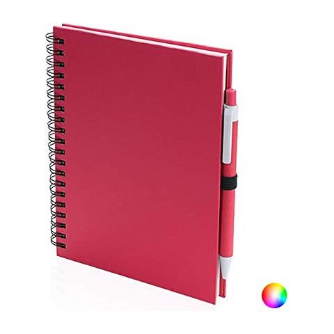 Bigbuy Scuola 144.729 - Quaderno Ad Anelli Con Penna, 15 X 18,2 X 1,9 Centimetri, Colore: Nero - Foto 1