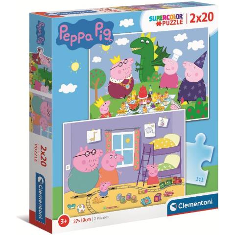 Puzzle 2x20 Pezzi Peppa Pig - Foto 1
