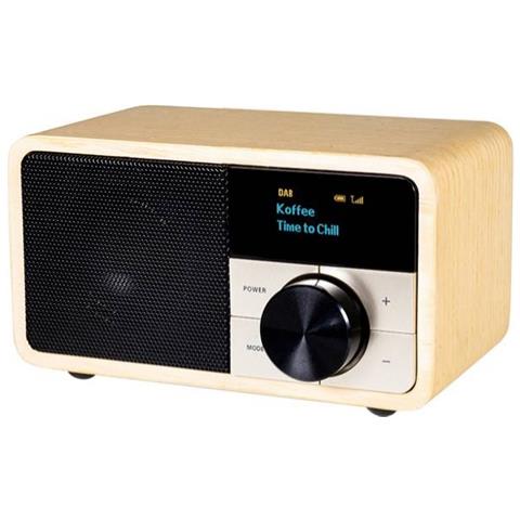 Mini Radio da Tavolo con Display OLED e DAB+ / FM DAB+ / FM / Bluetooth Colore Legno Chiaro - Foto 3