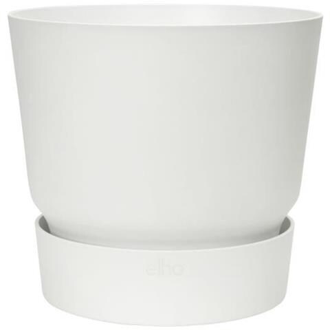 Vaso Per Fiori Rotondo Elho Greenville 40 - Esterno - Ø 39 X H 36,8 Cm - Bianco - Foto 1
