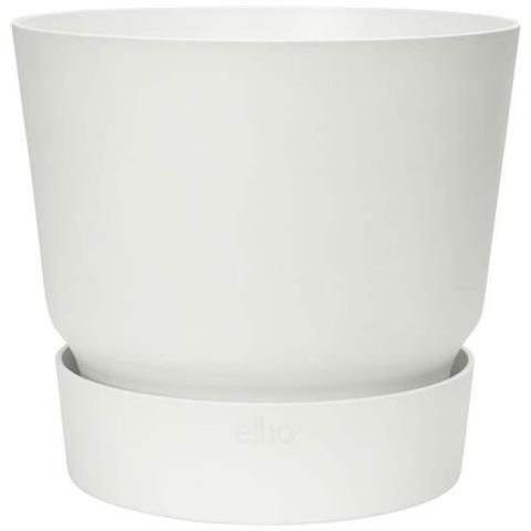 Vaso Per Fiori Rotondo Elho Greenville 40 - Esterno - Ø 39 X H 36,8 Cm - Bianco - Foto 2