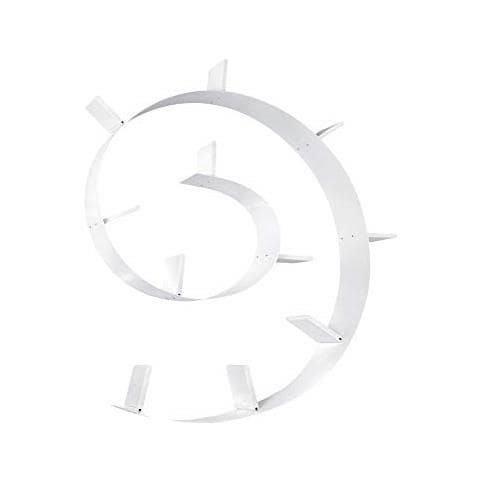 Bookworm Mensola Da Parete 11 Reggilibri Pvc Bianco 520 X 19 X 20 Cm - Foto 1