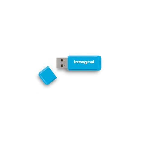 Neon, USB 2.0, Type-A, 0 - 60 °C, 170 x 13 x 105 mm, Cuffia, Blu - Foto 1