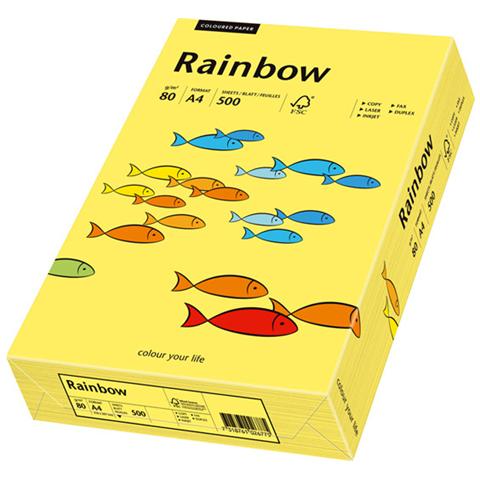 Rainbow A4 500er, A4 (210×297 mm) , Universale, Opaco, Giallo, ECF - Foto 1