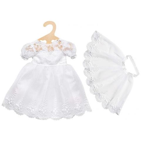 Abbigliamento Per Bambole Abito Da Sposa Bambina 35-45 Cm Bianco 3 Pezzi - Foto 1
