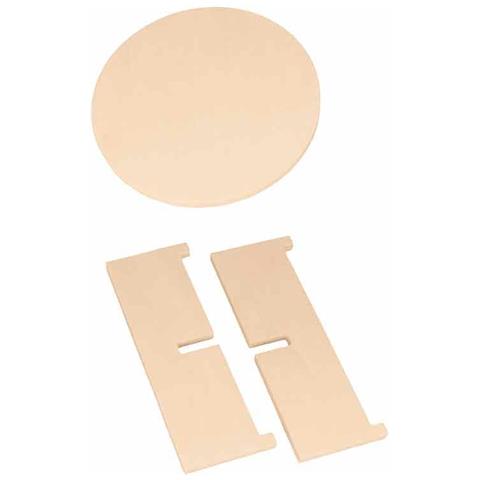 Set Di 3 Staffe Rotonde Sul Piede Di Legno - Foto 2