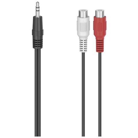 00205185 Cavo Audio 0,1 M 2 X Rca 3.5mm Nero - Foto 1