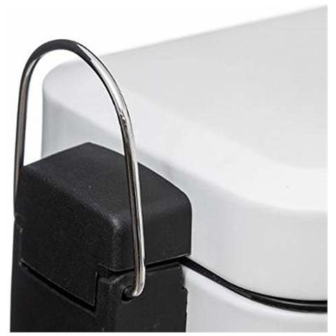 Cestino Della Spazzatura Da Bagno, Opaco, 5 L, Bianco - Foto 2