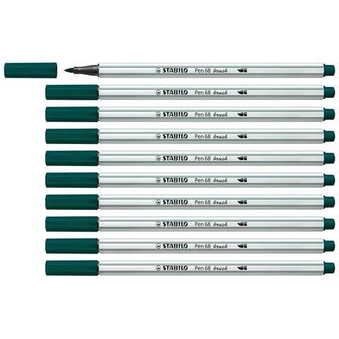 Pen 68 brush - Pennarello Premium con punta a pennello - Confezione da 10 - Verde turchese - Foto 1