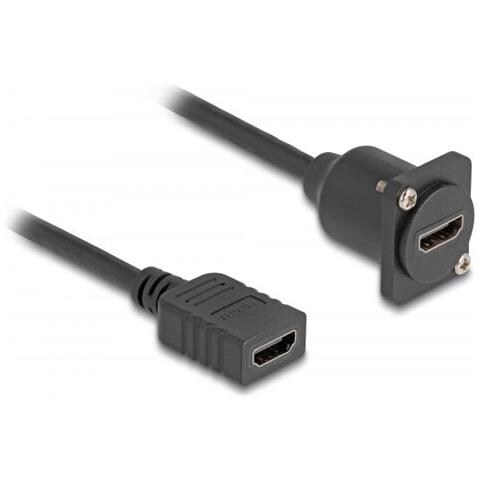 Cavo Hdmi Tipo D Femmina-femmina Nero Da 20 Cm - Foto 1